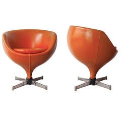 Vintage Pair of "Luna" Chairs by Pierre Guariche