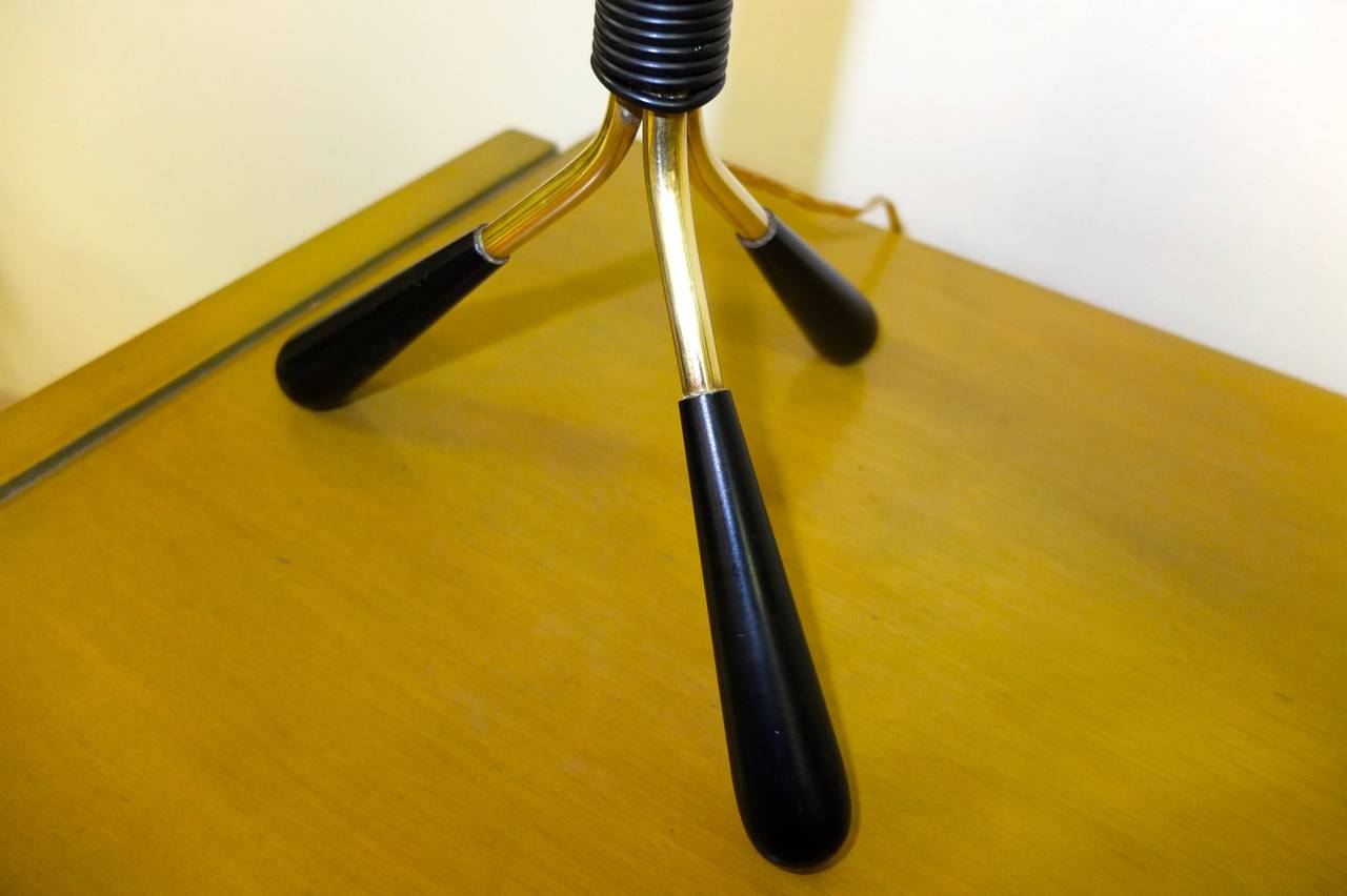 Mid-20th Century 1950s European Three-Arm Table Lamp with Tripod Feet