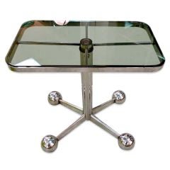 Vintage Space Age Italian Chrome Rolling Table by Allegri