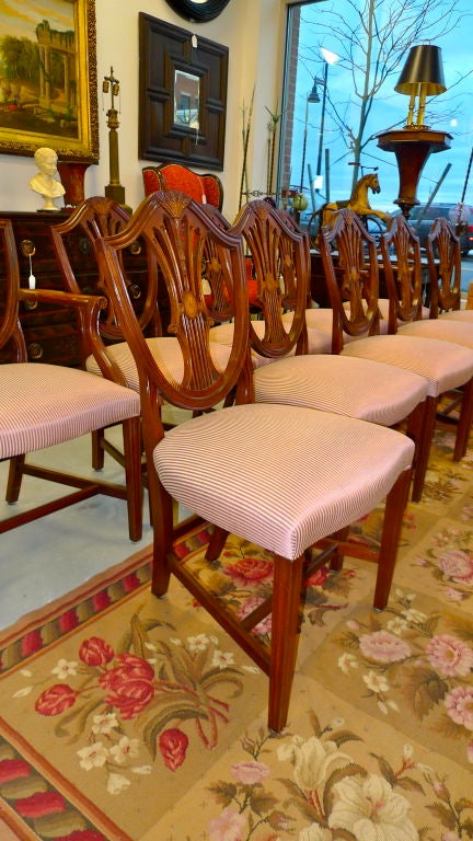 Set of 10 Custom Made Mahogany Dining Chairs by Mario Genovese 6