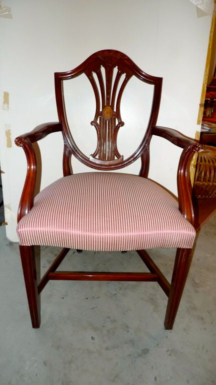 Set of 10 Custom Made Mahogany Dining Chairs by Mario Genovese 2