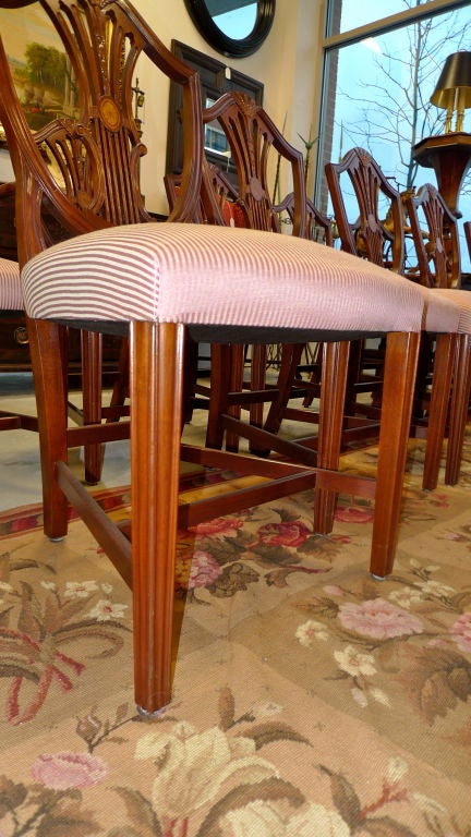 Set of 10 Custom Made Mahogany Dining Chairs by Mario Genovese 5