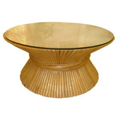 McGuire Bamboo Sheaf Cocktail Table