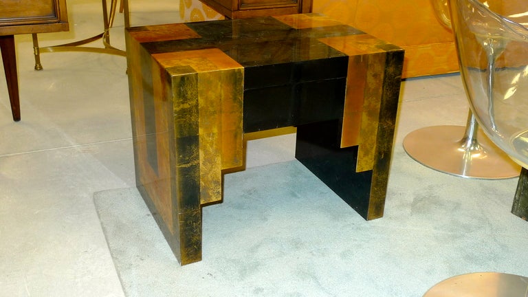 Egyptian Deco Side Table by Phyllis Morris In Good Condition In Hanover, MA