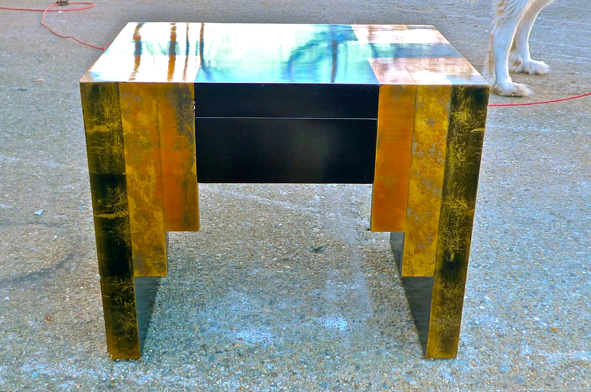 Egyptian Deco Side Table by Phyllis Morris