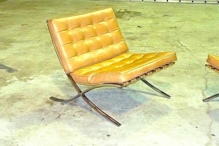 yellow barcelona chair