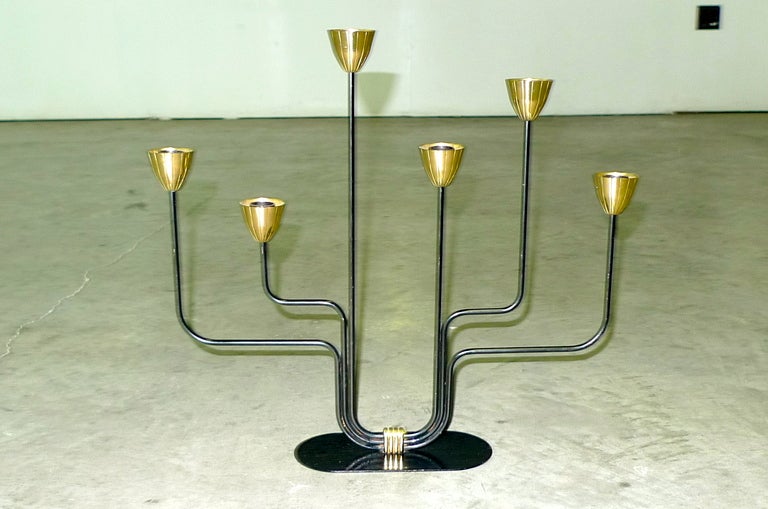 Candelabra by Gunnar Ander for Ystad In Excellent Condition For Sale In Hanover, MA