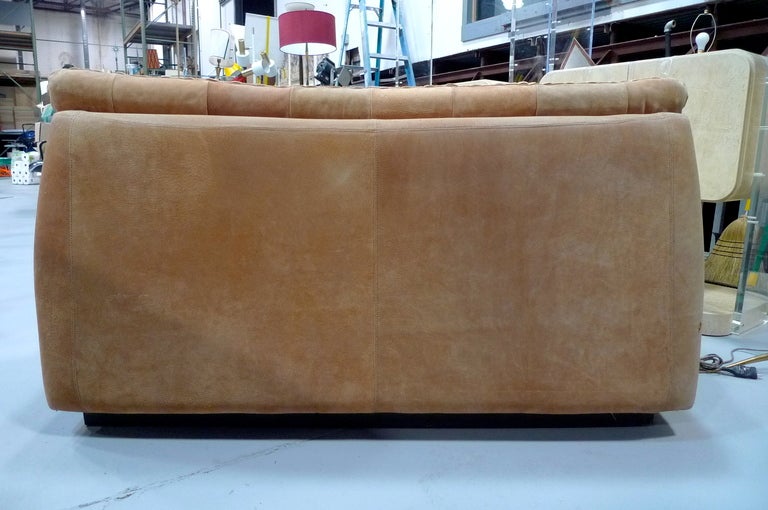 Late 20th Century Pair of Brazilian Tufted Deerskin Small Sofas