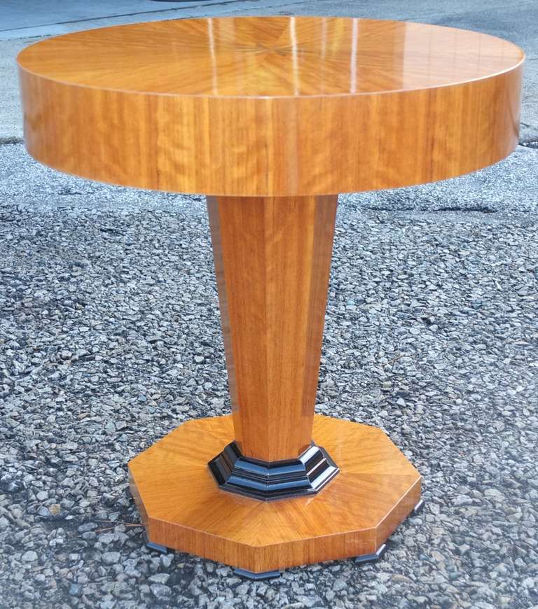 Tropical Olive Wood Pedestal Table by Gregg Lipton For Sale 1