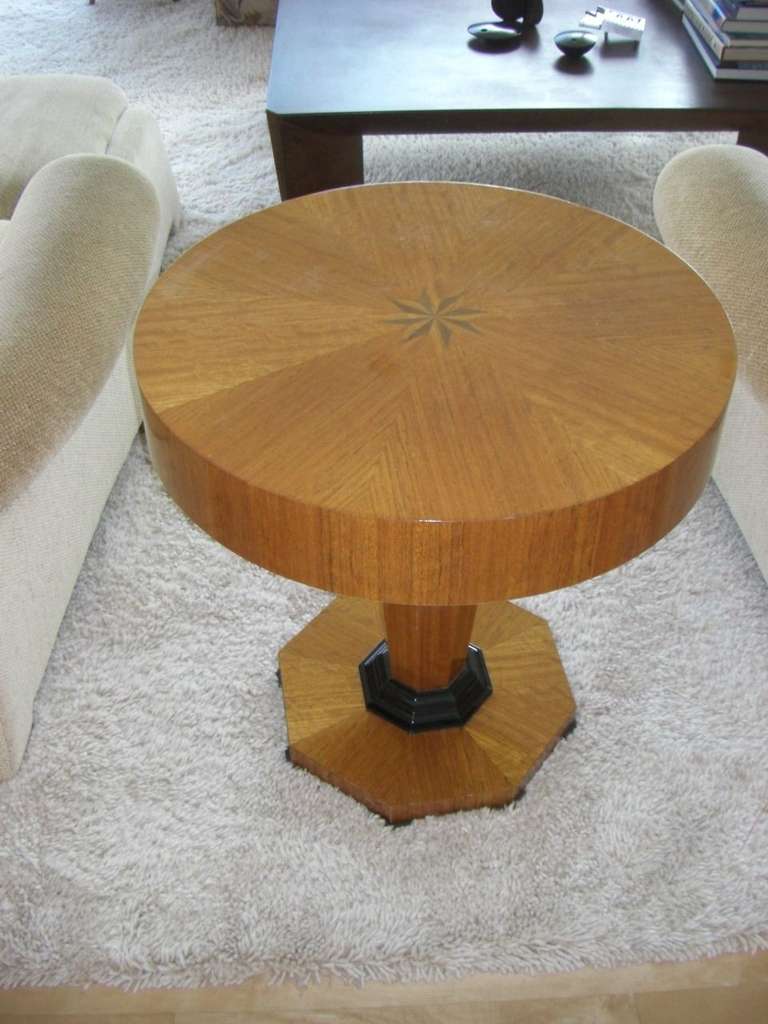 Tropical Olive Wood Pedestal Table by Gregg Lipton For Sale 3