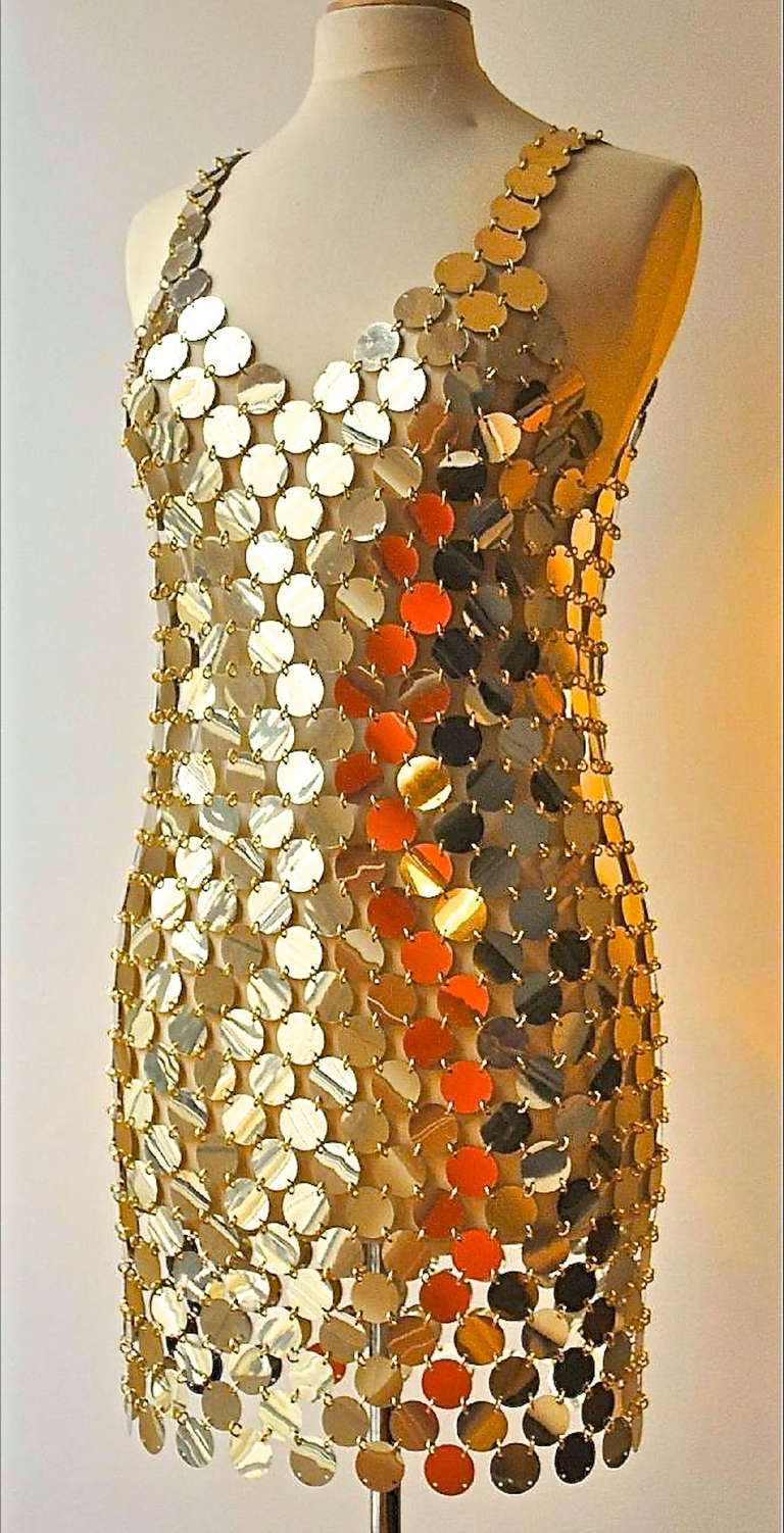 Paco Rabanne Rhodoid Disc Dress - 1996 Limited Edition For Sale at 1stdibs