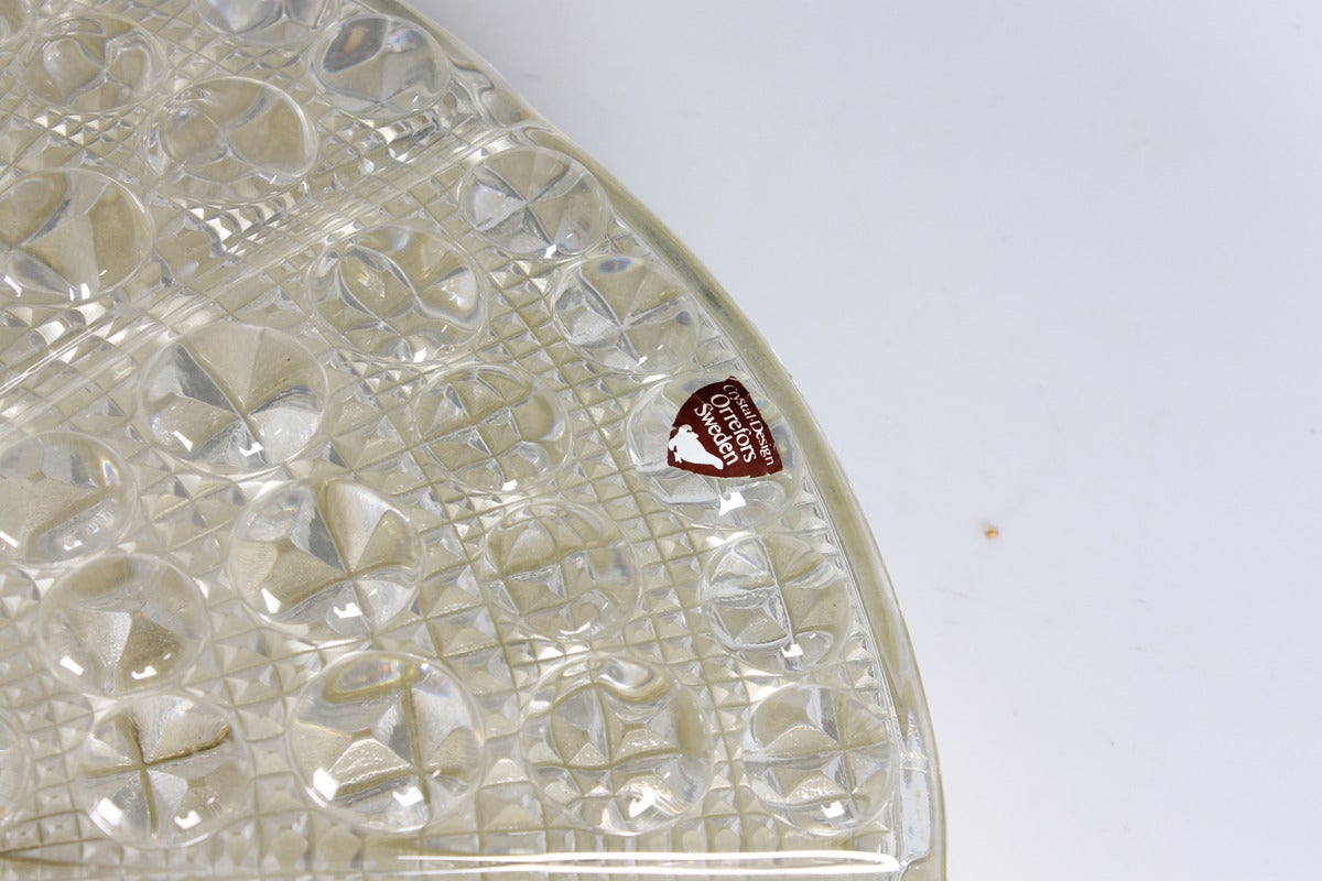 Swedish Orrefors Crystal Ceiling Light by Carl Fagerlund
