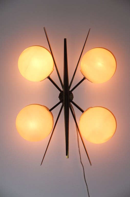 French 1950's Wall or Ceiling Light by Arlus 5