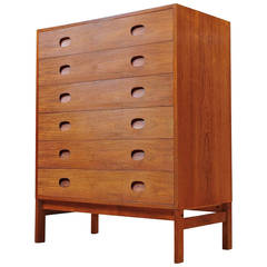 Danish Teak Chest on Stand by Vitre
