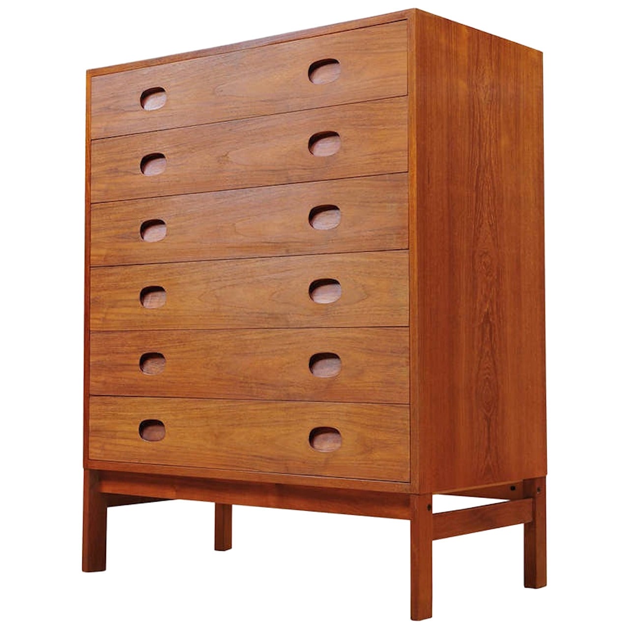 Danish Teak Chest on Stand by Vitre