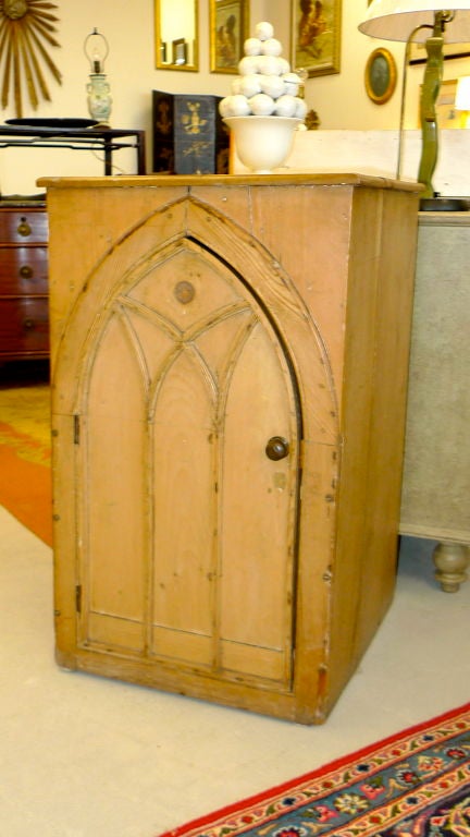 Gothic Revival Gothic Cabinet in Knotted Pine