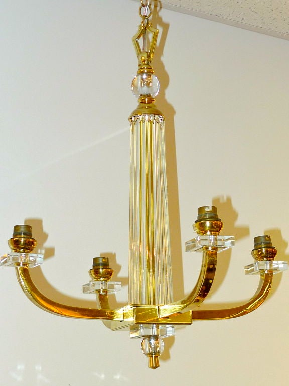 Set of 3 Chandeliers by Jacques Adnet 5