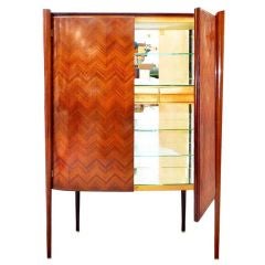 Rare Italian Art Moderne Freestanding Bar Cabinet by Paolo Buffa