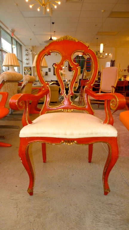 Italian Set of 8 Venetian Baroque Style Dining Chairs