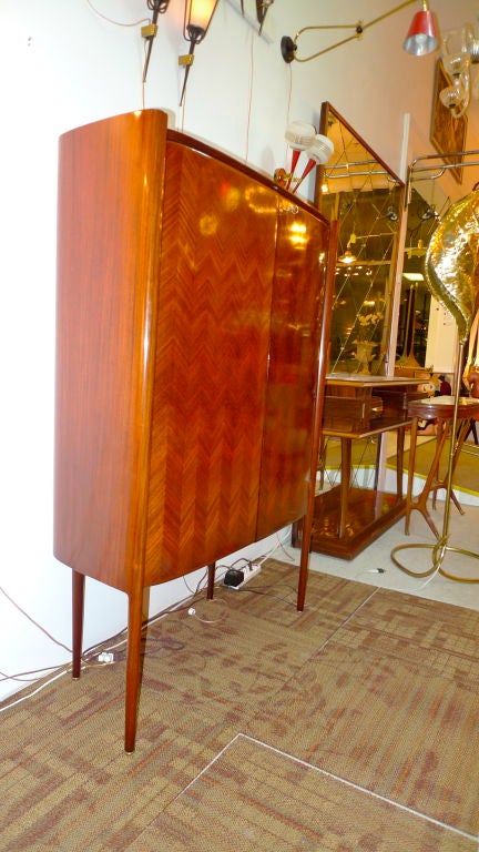 Rare Italian Art Moderne Freestanding Bar Cabinet by Paolo Buffa 1