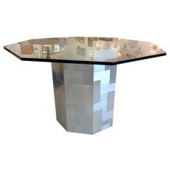 Paul Evans (signed) Octagonal Cityscape Pedestal Dining Table