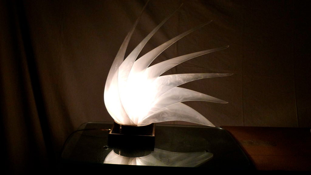 Shell shaped Rougier designed Lamp known as the Bird of Paradise.