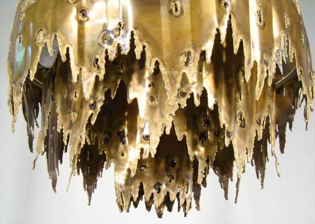 Large Brutalist Chandelier by Tom Greene 2
