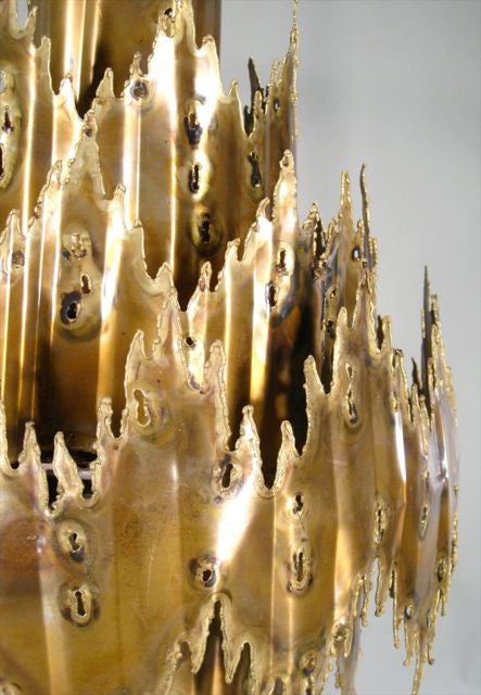 Large Brutalist Chandelier by Tom Greene 4