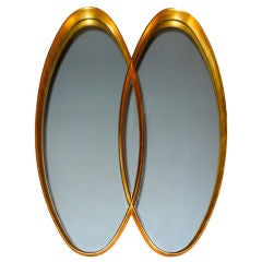 LaBarge Double Interlocking Oval Mirror