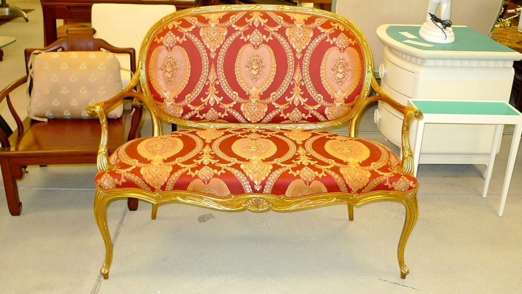 Italian Salon Suite by Galimberti Lino - Settee And Pair Arm Chairs For Sale