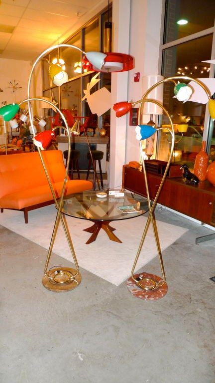 Pair of 1960's Italian Floor Lamps attributed to Arredoluce 1