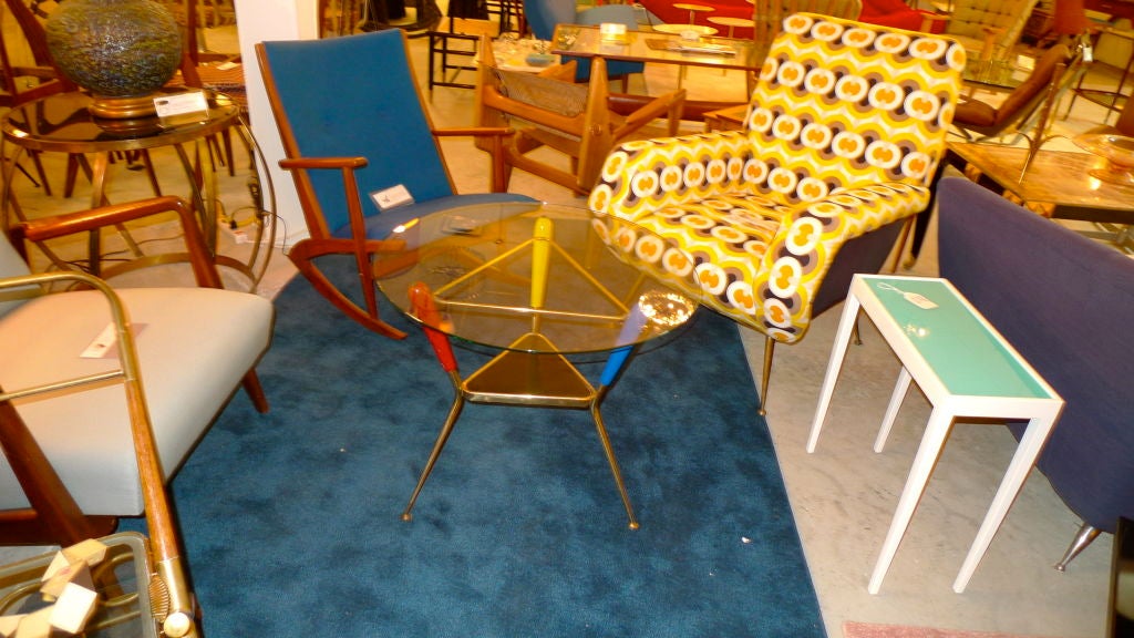 Italian Three Legged Occasional Table In Excellent Condition For Sale In Hanover, MA