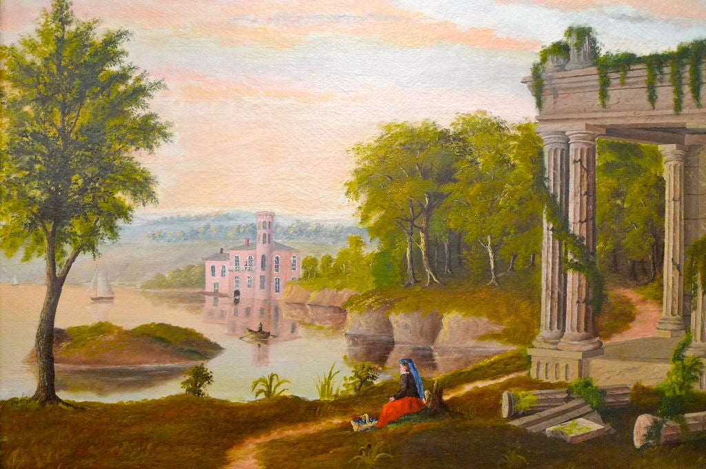 Pittura pastorale europea del XIX secolo di Tom Wilson (americano) in vendita 1