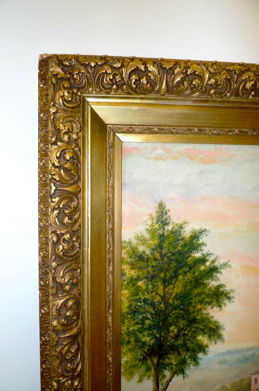 Pittura pastorale europea del XIX secolo di Tom Wilson (americano) in vendita 4