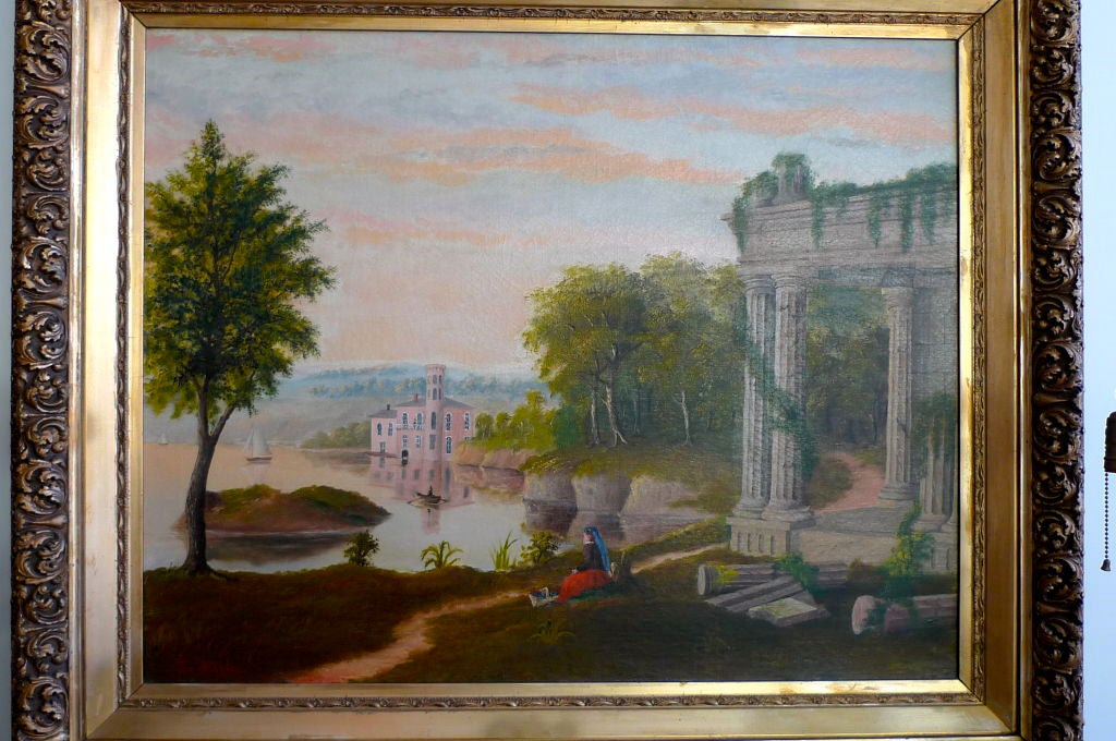 19th Century European Pastoral Painting by Tom WIlson (American) For Sale 4