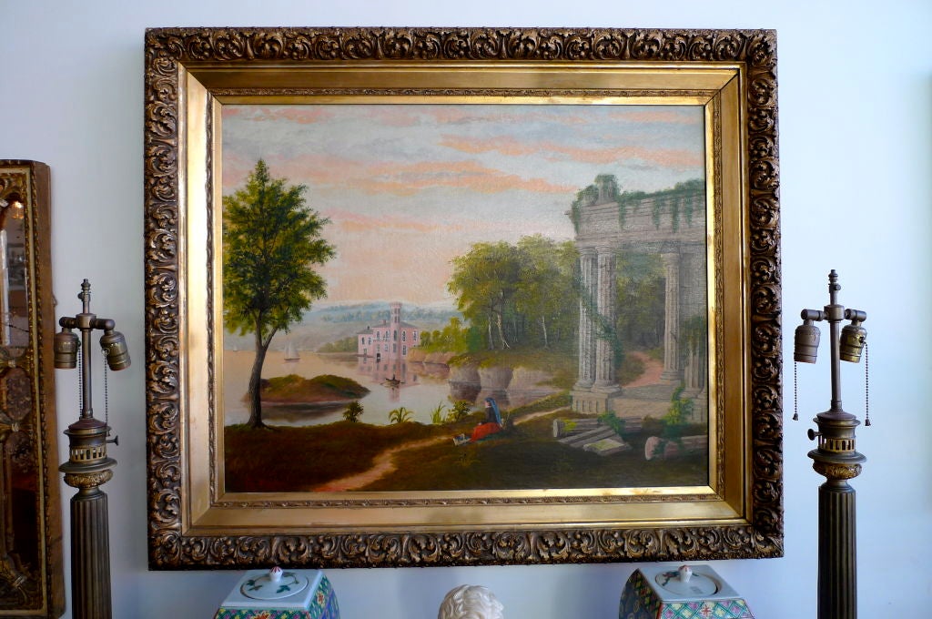 19th Century European Pastoral Painting by Tom WIlson (American) For Sale 3