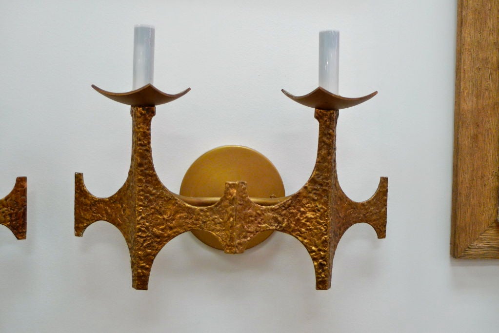 Pair of Brutalist Sconces by MOE Lighting