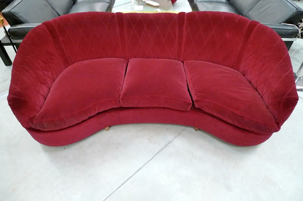 French Mid-Century Sofa In the Manner of Jean Royere 1