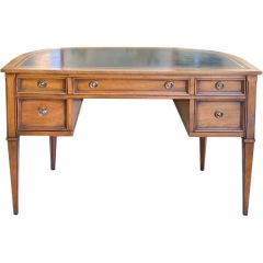 Vintage Neoclassical Demi-Lune Desk by Sligh-Lowry