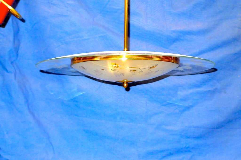 1950's Italian Flying Saucer Pendant After Pietro Chiesa For Sale 1