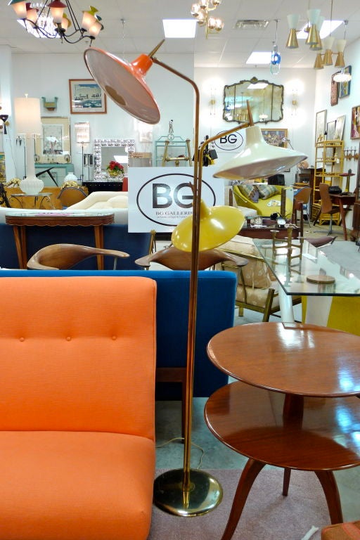 Mid-20th Century Three Head 'UFO' Floor Lamp by Laurel