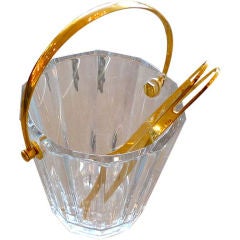 Retro Baccarat Crystal Ice Bucket, Signed