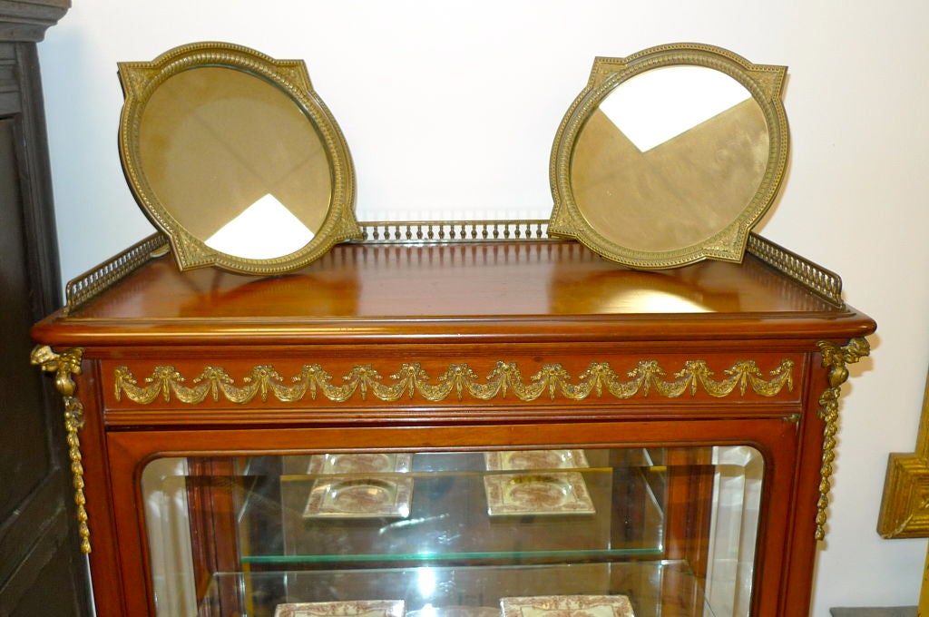 19th Century Pair of French Bronze Boudoir Mirrors For Sale