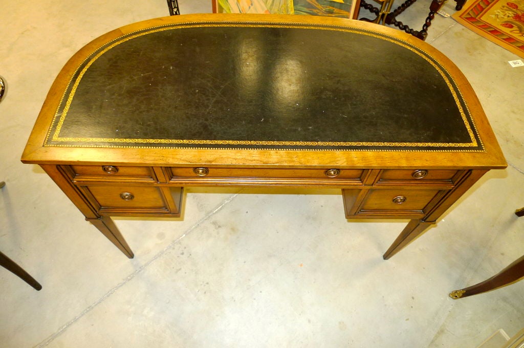 American Neoclassical Demi-Lune Desk by Sligh-Lowry