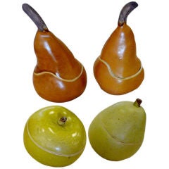 Collection of 4 Ceramic Fruits by Eisen Arts