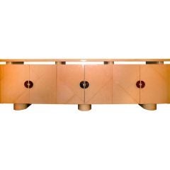 Parchment Lacquered Freestanding Sideboard