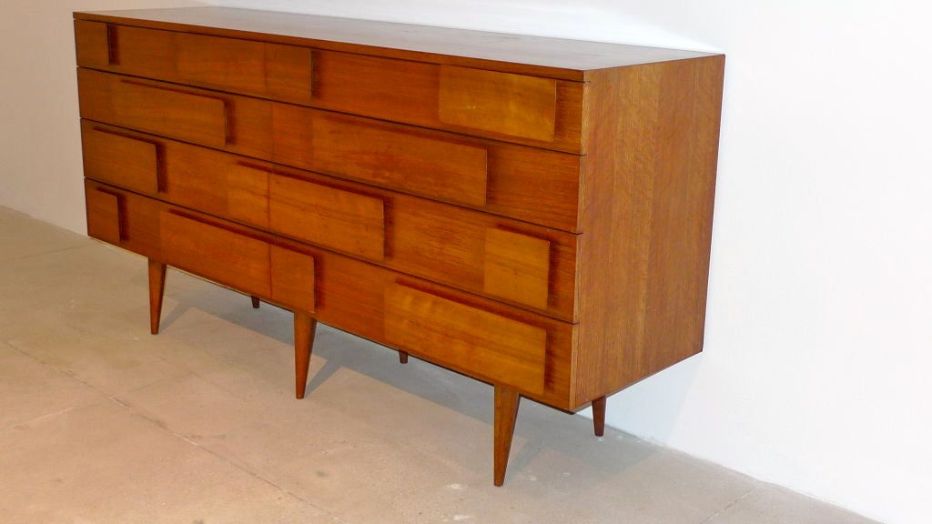 Figured Italian Walnut Chest by Gio Ponti for M. Singer & Sons 2