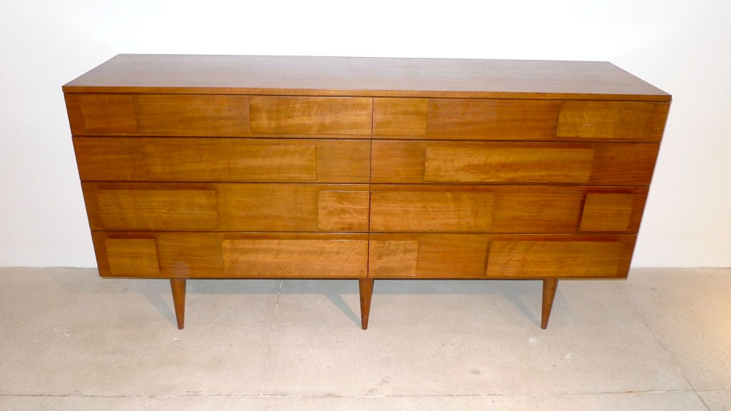 Figured Italian Walnut Chest by Gio Ponti for M. Singer & Sons 4