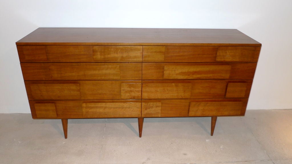 Figured Italian Walnut Chest by Gio Ponti for M. Singer & Sons 5