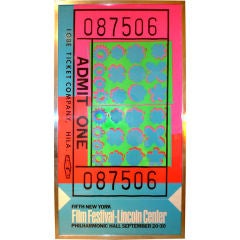 Andy Warhol Lincoln Center Ticket (Feldman & Schellmann 19)